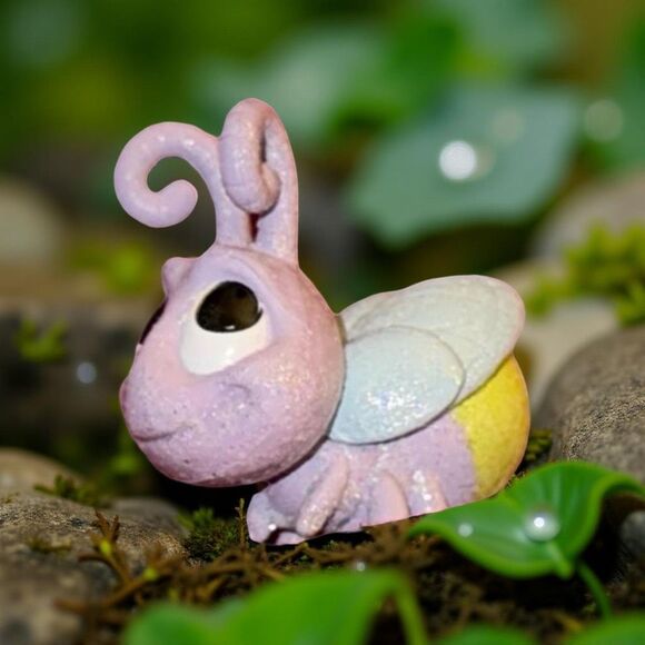 Disney Parks Animators Collection Tinker Bell Purple Glitter Firefly Figure B19 - Picture 1 of 6